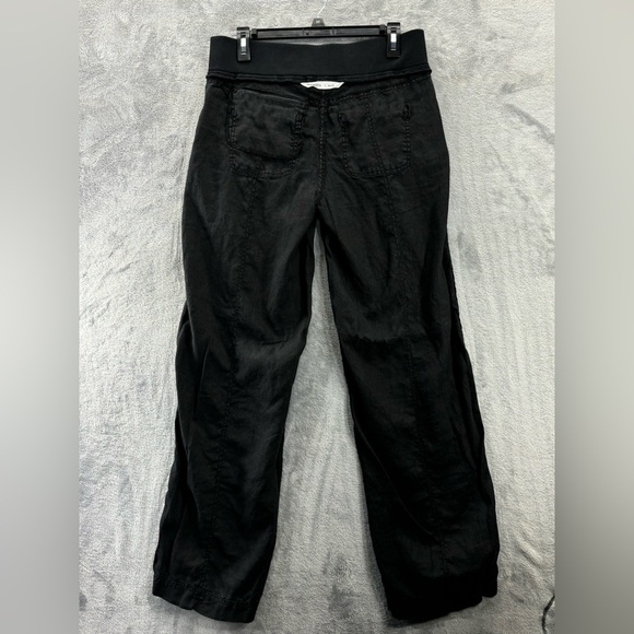 Athleta Reverie Black Linen Pants Womens Size 6 Lagenlook Loose Relaxed Casual - Picture 13 of 16
